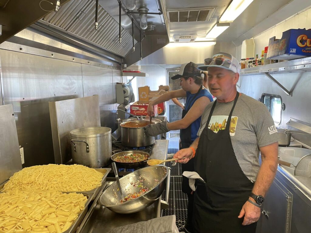 Photo of John Donlevy while cooking